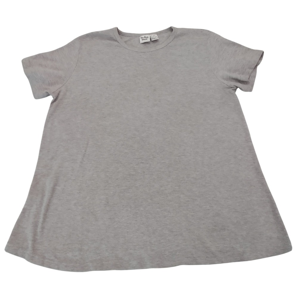 Vintage In Due Time Maternity Short Sleeve T-Shirt Heather Grey Womens XL Cotton